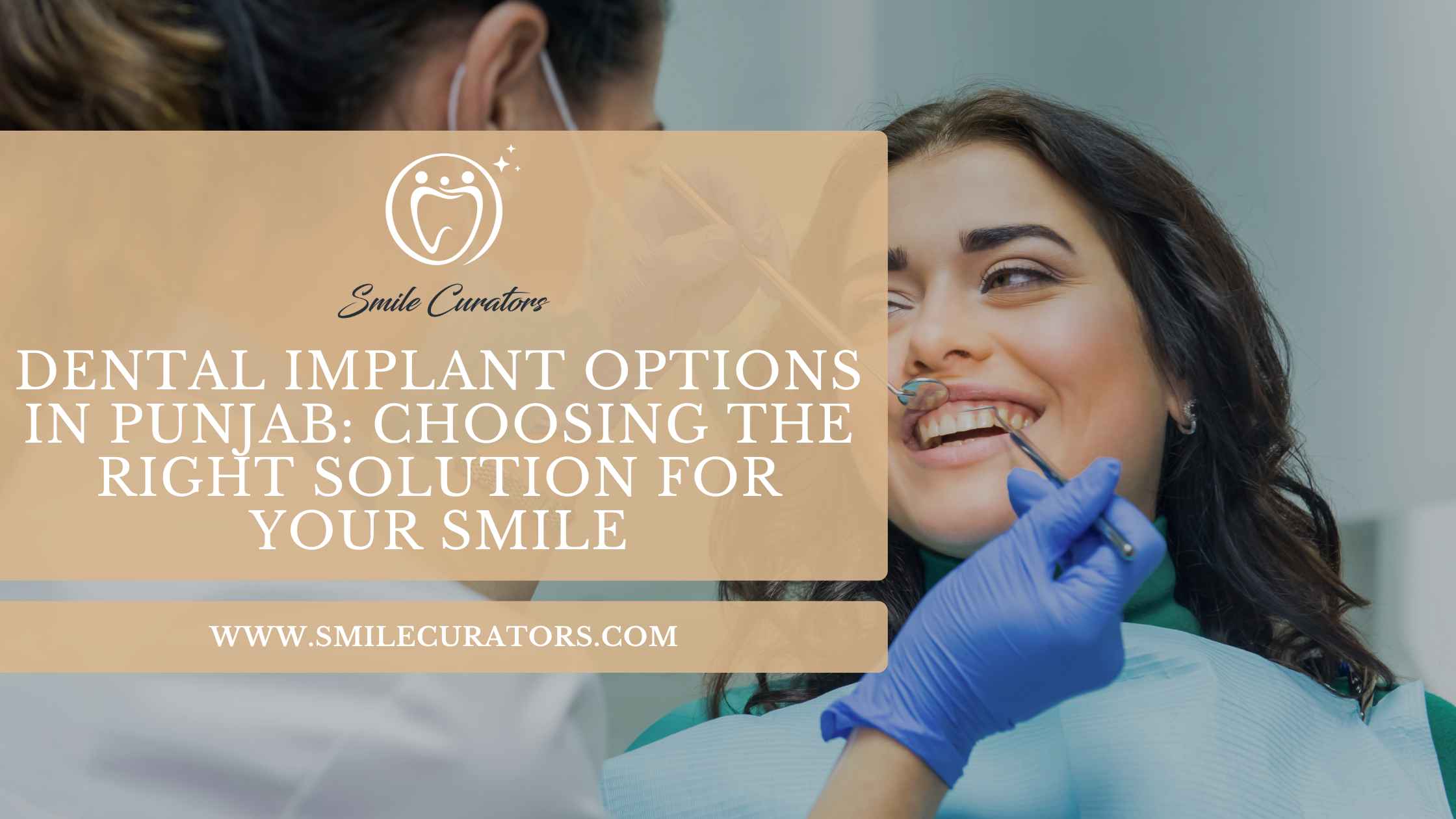 Dentist examining a patient during dental implant treatment in Punjab